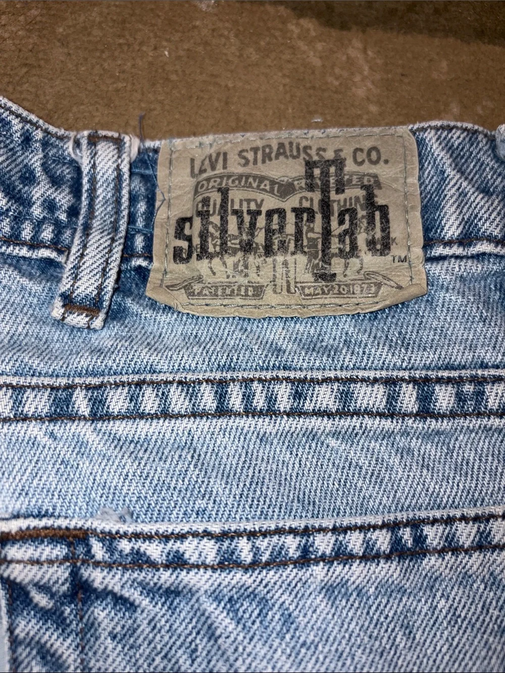 Vintage Light Blue Denim Shorts